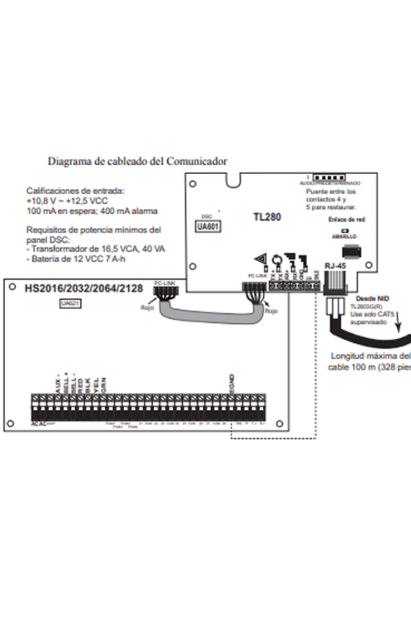 DSC TL280E - NEO Comunicador de Alarma vía Internet para Panel HS2032 HS2064 HS2128, Con aplicación 